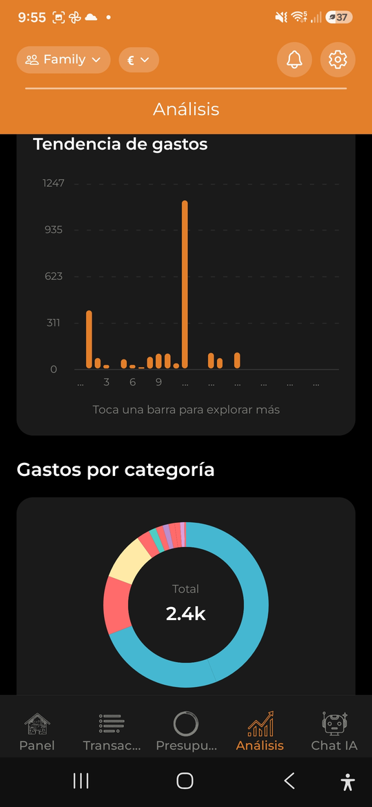 Análisis de gastos - AI Budget Assistant