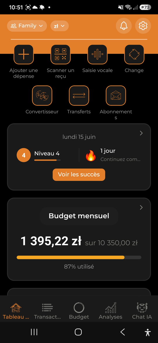 Budget partagé - AI Budget Assistant