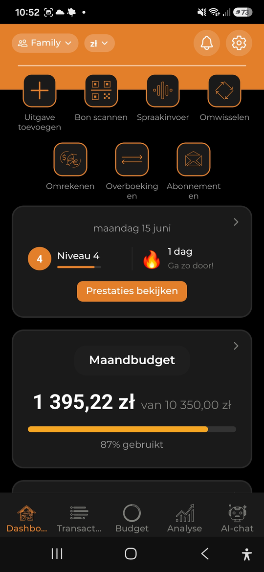 Gedeeld budget - AI Budget Assistant