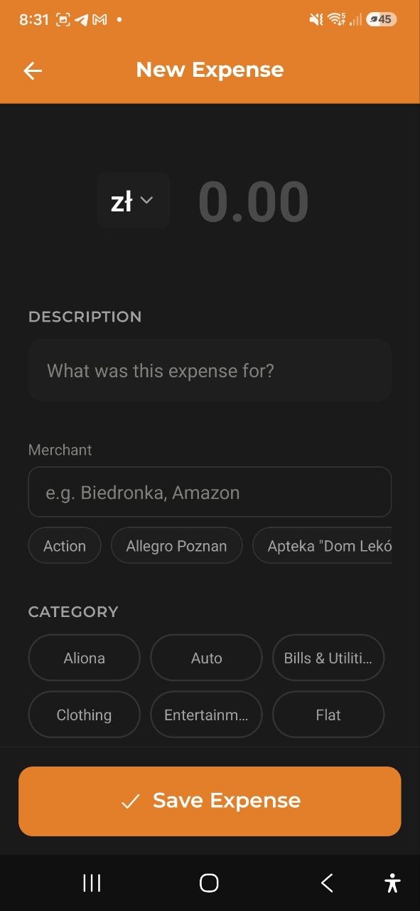 New expense form